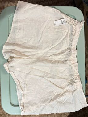 Old Navy Cream Linen-Blend Women's Skort